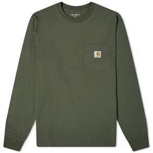 Men's Carhartt WIP Long Sleeve Pocket T-Shirt Size Small Dollar Green